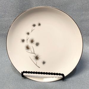 2-Creative Starburst Platinum Fine China Bread and Butter Plates 1014
